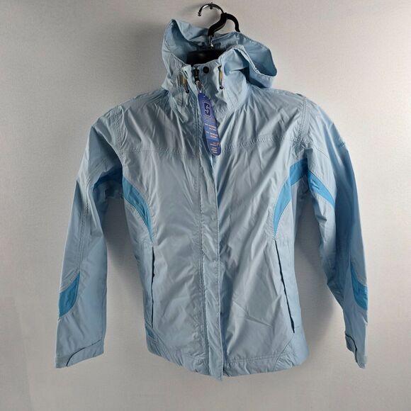 NWT Columbia storm dry‎ packable jacket womens blue Small 4790 full zip - Picture 1 of 14